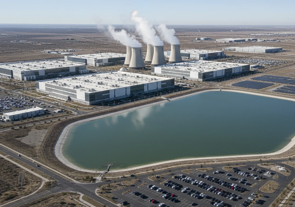 ۱. نمودار جهانی مصرف آب مراکز داده ۲. تعامل هوش مصنوعی و پایداری منابع آب ۳. تصویر مفهومی از ردپای آبی دیجیتال در زیرساختهای فناوری